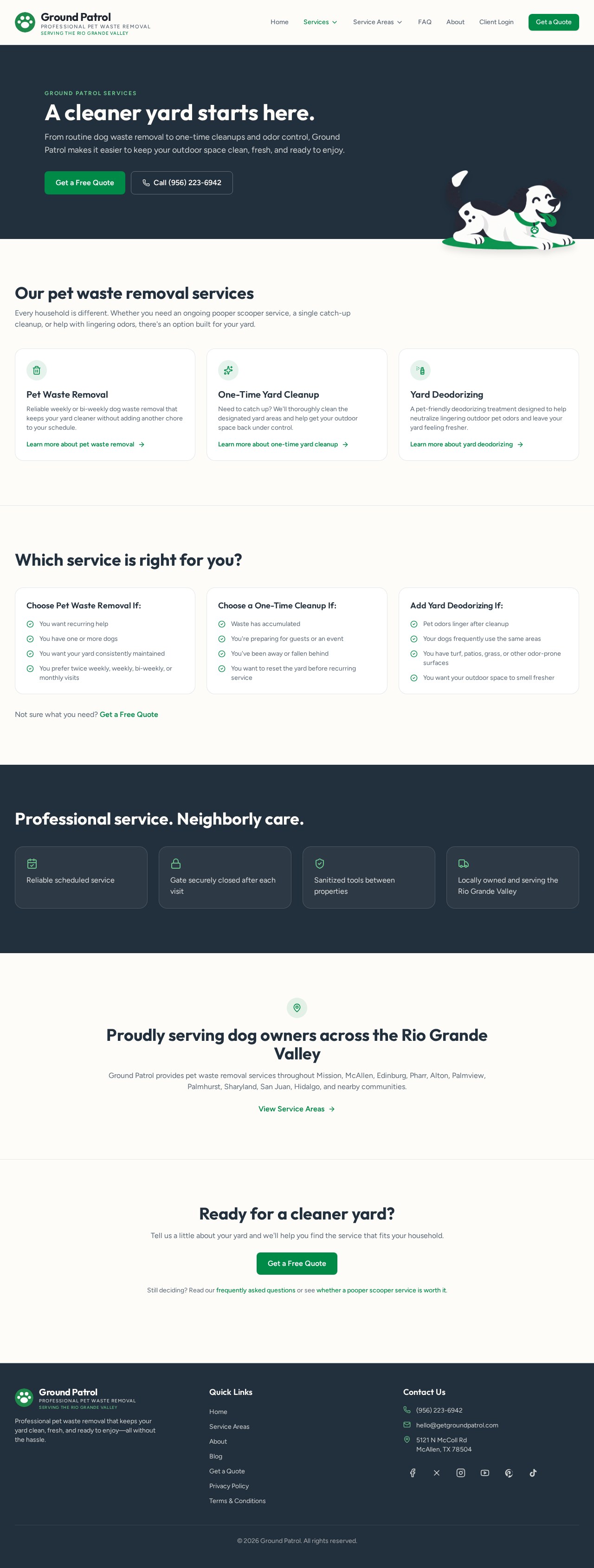 Ground Patrol services page