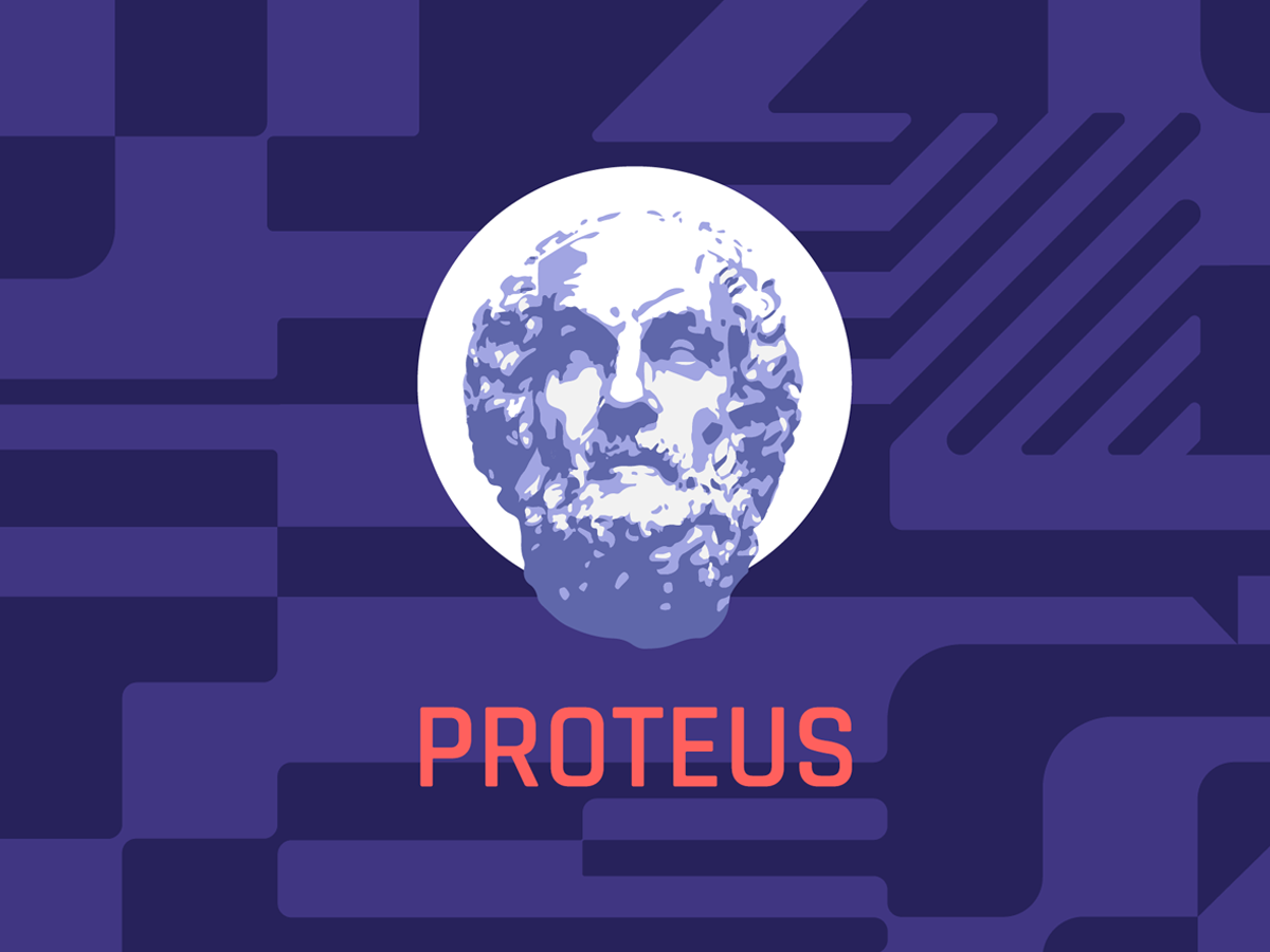 Proteus brand mark for Transmute